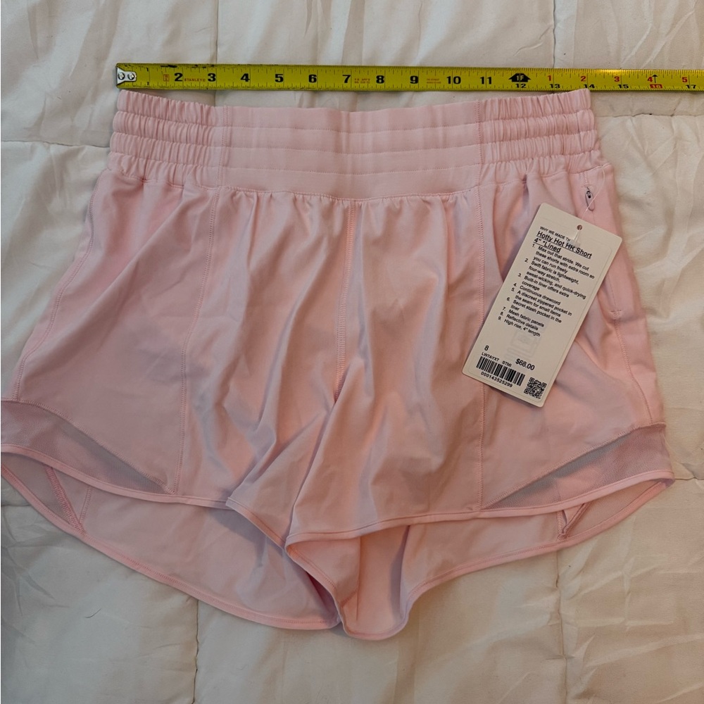 NWT Lululemon Hotty Hot High Rise 4” Pink Shorts